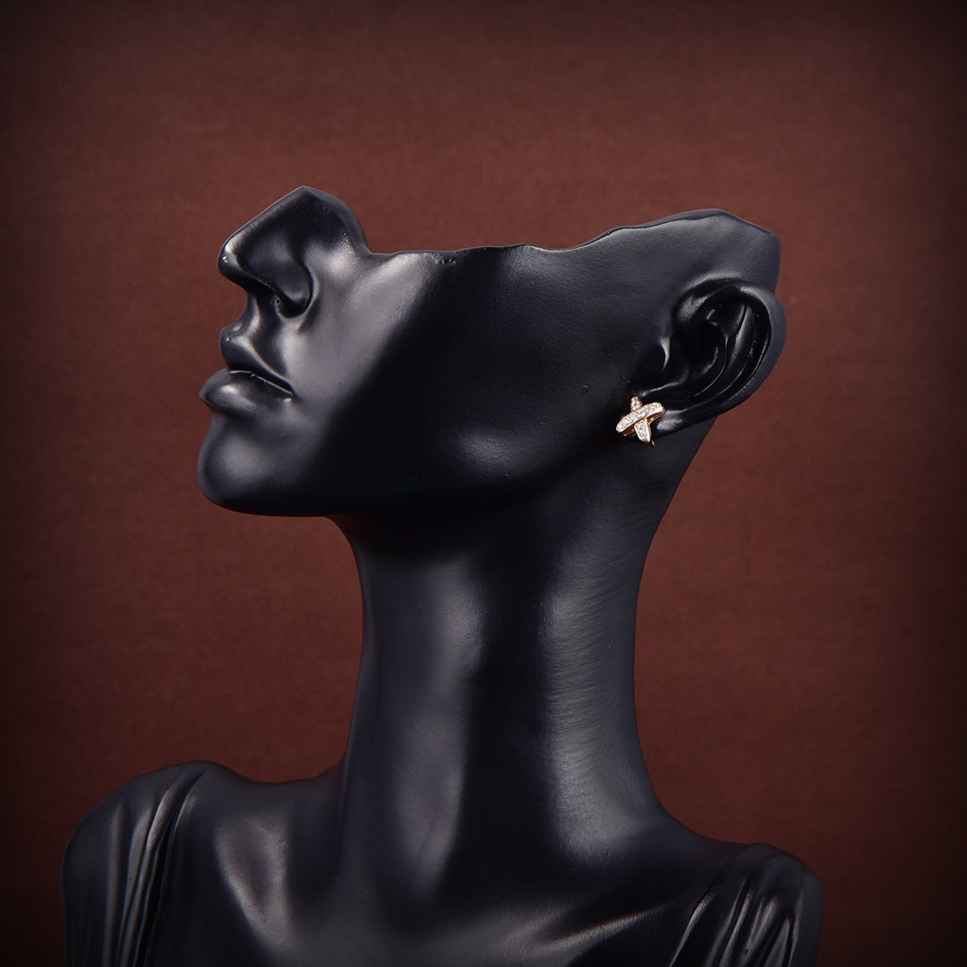 [Super CiCi ]JEUX DE GOLD DIAMOND EARRINGS