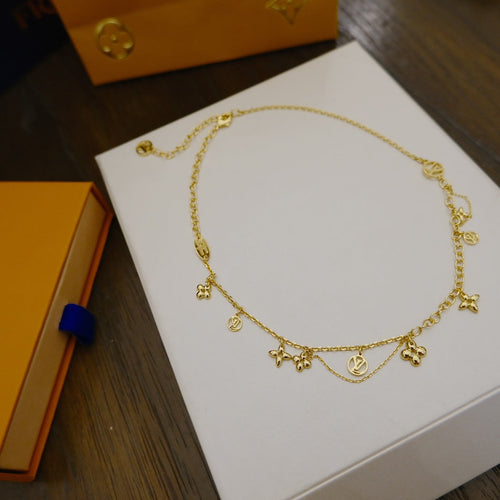 [Super CiCi ]BLOOMING SUPPLE NECKLACE BRASS