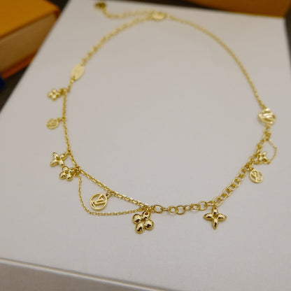 [Super CiCi ]BLOOMING SUPPLE NECKLACE BRASS