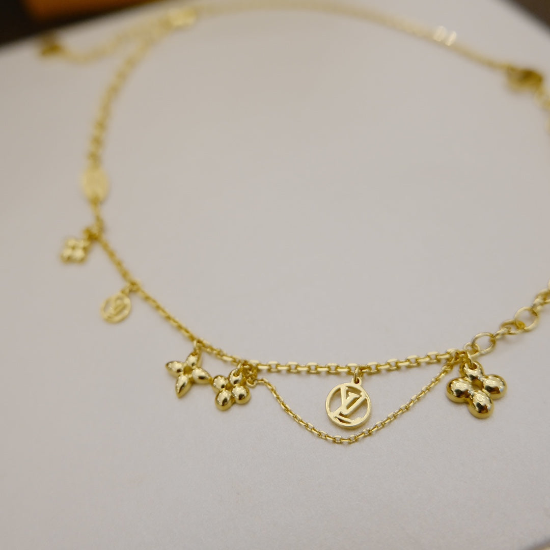 [Super CiCi ]BLOOMING SUPPLE NECKLACE BRASS