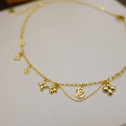[Super CiCi ]BLOOMING SUPPLE NECKLACE BRASS