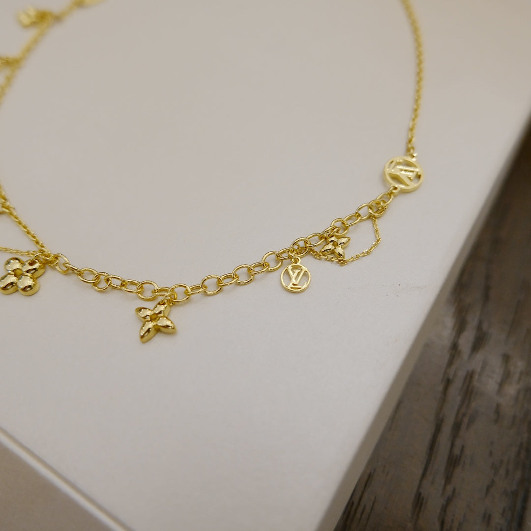[Super CiCi ]BLOOMING SUPPLE NECKLACE BRASS