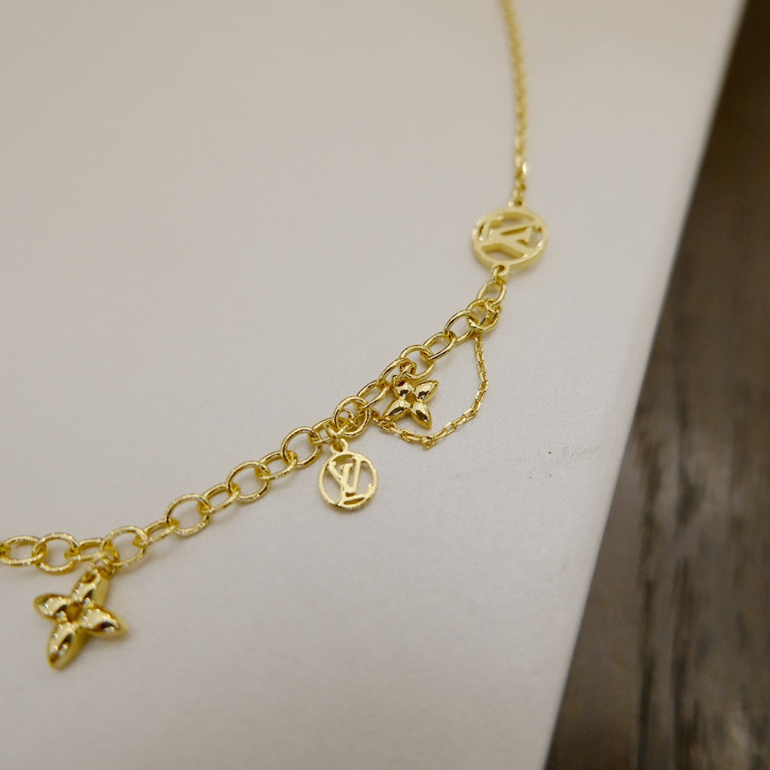 [Super CiCi ]BLOOMING SUPPLE NECKLACE BRASS