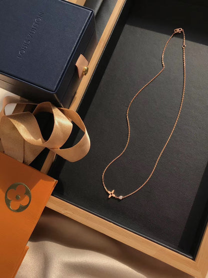 [Super CiCi ]BLOSSOM PENDANT PINK GOLD AND DIAMOND