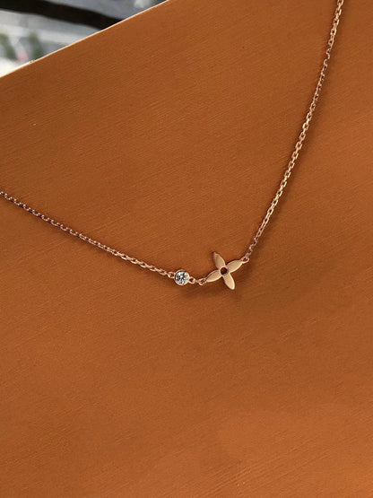 [Super CiCi ]BLOSSOM PENDANT PINK GOLD AND DIAMOND