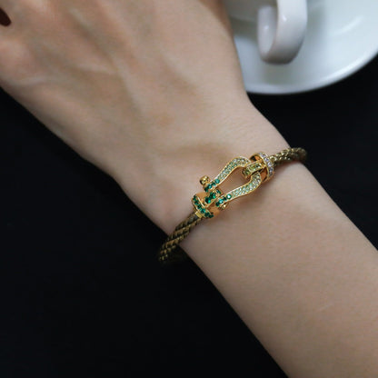 [Super CiCi ]FORCE 10 GOLD GREEN DIAMOND PAVED