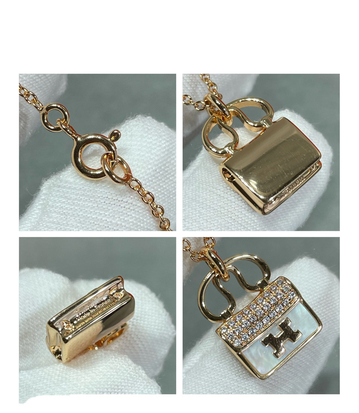 [Super CiCi ]H CIRCE MOISSANITE PENDANT NECKLACE GOLD