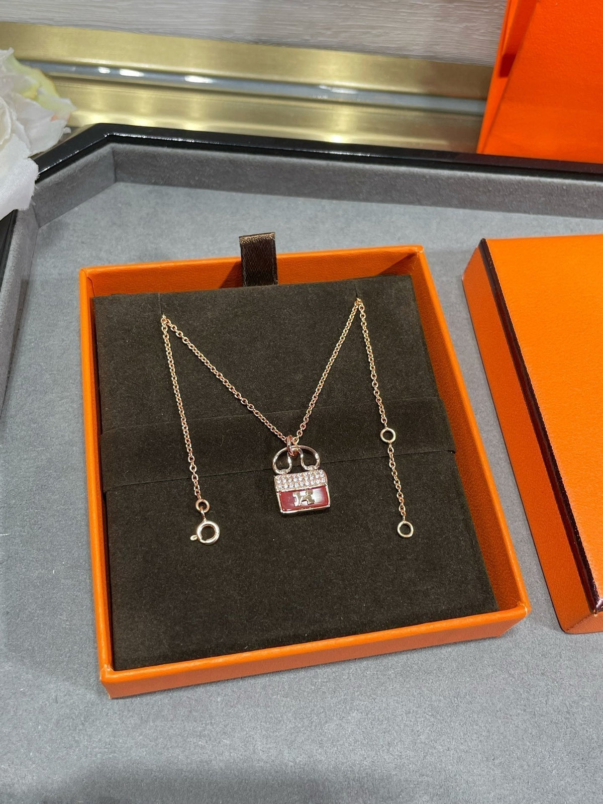 [Super CiCi ]H CIRCE MOISSANITE PENDANT NECKLACE GOLD
