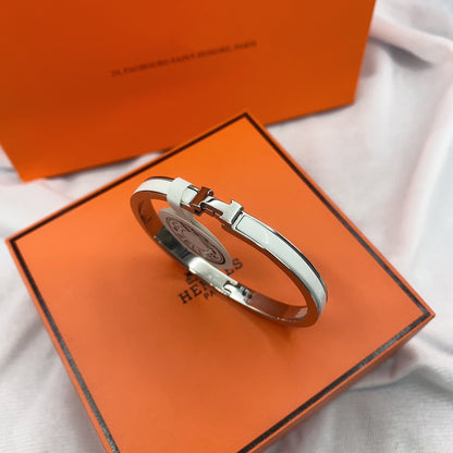 [Super CiCi ]CLASSIC HM CLIC WHITE 8MM ENAMEL BRACELET