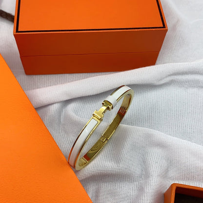 [Super CiCi ]CLASSIC HM CLIC WHITE 8MM ENAMEL BRACELET
