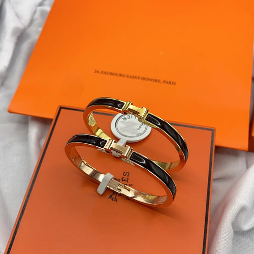 [Super CiCi ]CLASSIC HM CLIC BLACK 8MM ENAMEL BRACELET