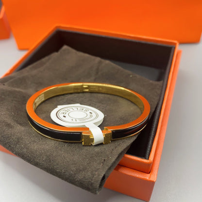[Super CiCi ]CLASSIC HM CLIC BLACK 8MM ENAMEL BRACELET