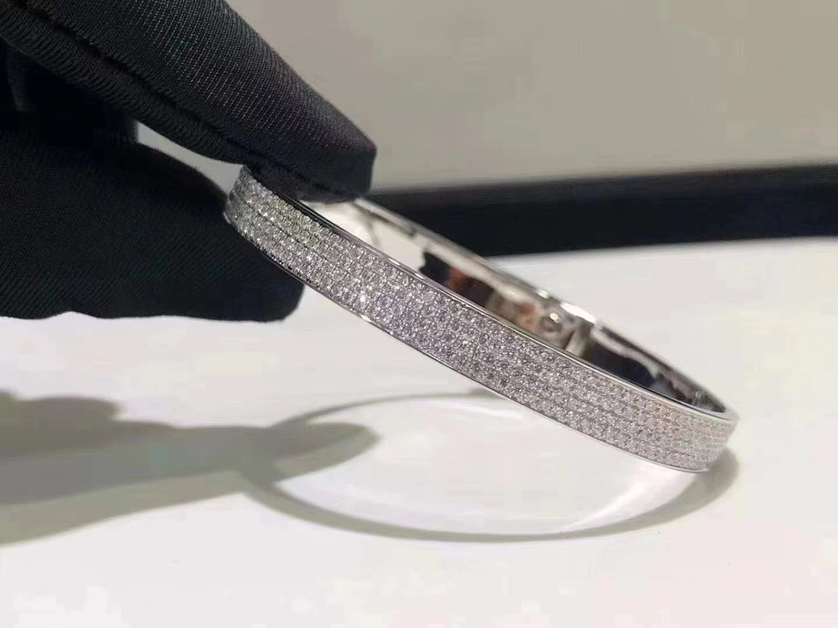 [Super CiCi ]HM KELLY BRACELET IN SILVER AND FULL PAVE DIAMOND