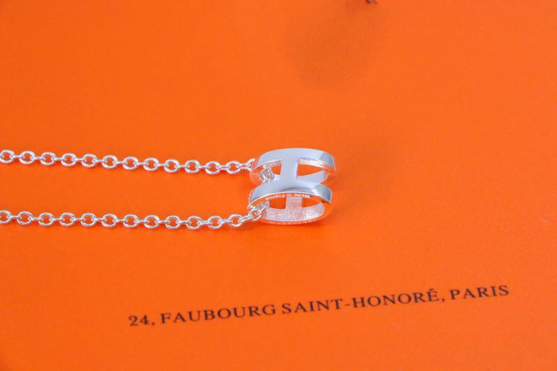 [Super CiCi ]HM NECKLACE H LETTER OVAL SERIES