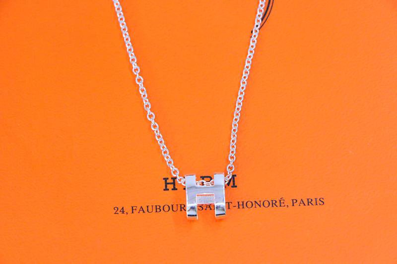 [Super CiCi ]HM NECKLACE H LETTER OVAL SERIES