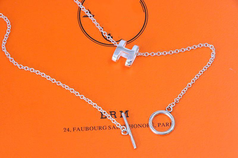 [Super CiCi ]HM NECKLACE H LETTER OVAL SERIES