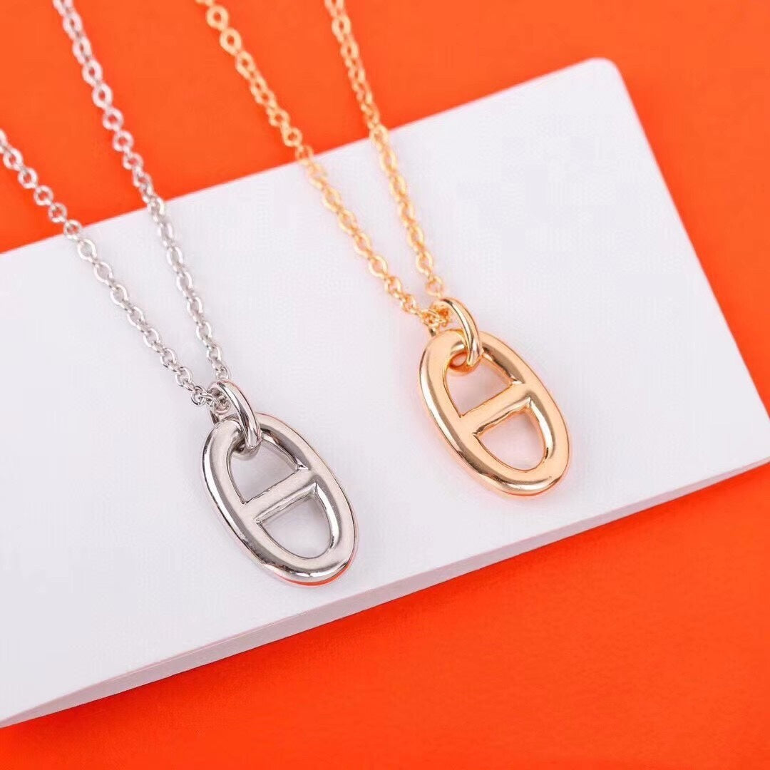 [Super CiCi ]HM PIG NOSE NECKLACE