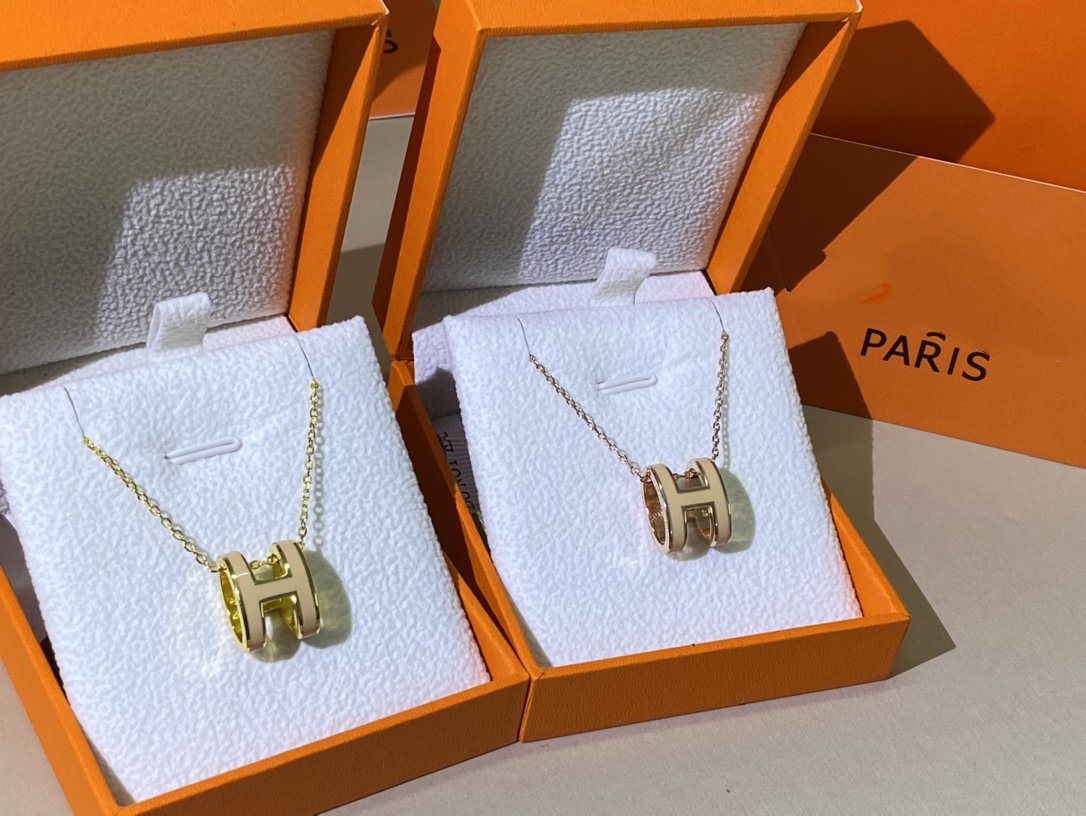[Super CiCi ]HM CLIC YELLOW ENAMEL GOLD NECKLACE