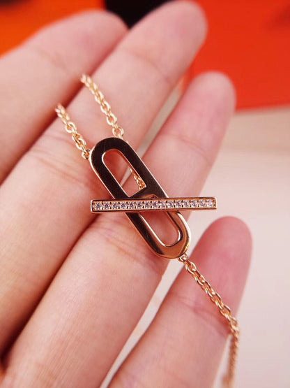 [Super CiCi ]HM FIRE PIG NOSE NECKLACE TRENDY STREET