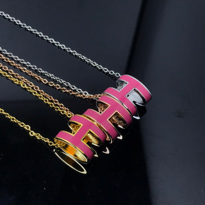 [Super CiCi ]H NECKLACE PINK