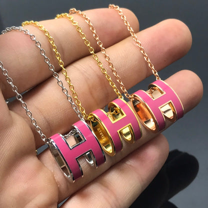 [Super CiCi ]H NECKLACE PINK