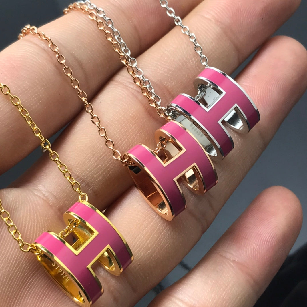 [Super CiCi ]H NECKLACE PINK