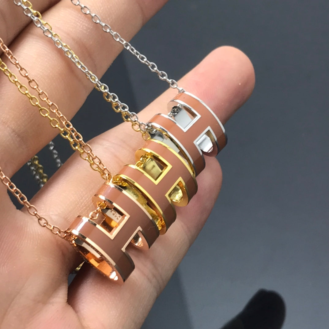 [Super CiCi ]H NECKLACE BROWN