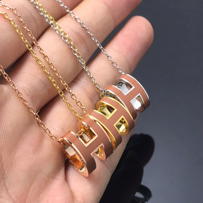 [Super CiCi ]H NECKLACE BROWN