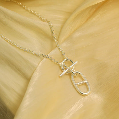 [Super CiCi ]HM CHAINE D'ANCRE PENDANT NECKLACE STERLING SILVER