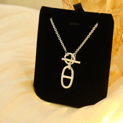 [Super CiCi ]HM CHAINE D'ANCRE PENDANT NECKLACE STERLING SILVER