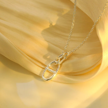 [Super CiCi ]HM CHAINE D'ANCRE PENDANT NECKLACE STERLING SILVER