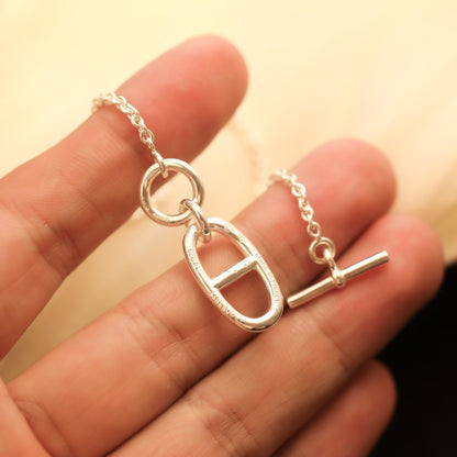[Super CiCi ]HM CHAINE D'ANCRE PENDANT NECKLACE STERLING SILVER