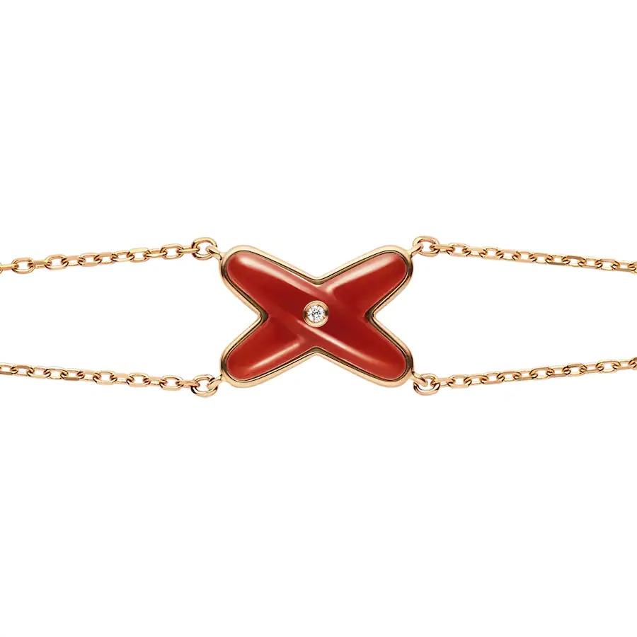 [Super CiCi ]JEUX BRACELET CARNELIAN PINK GOLD 1 DIAMOND