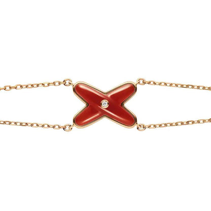 [Super CiCi ]JEUX BRACELET CARNELIAN PINK GOLD 1 DIAMOND