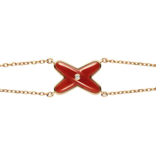 [Super CiCi ]JEUX BRACELET CARNELIAN PINK GOLD 1 DIAMOND