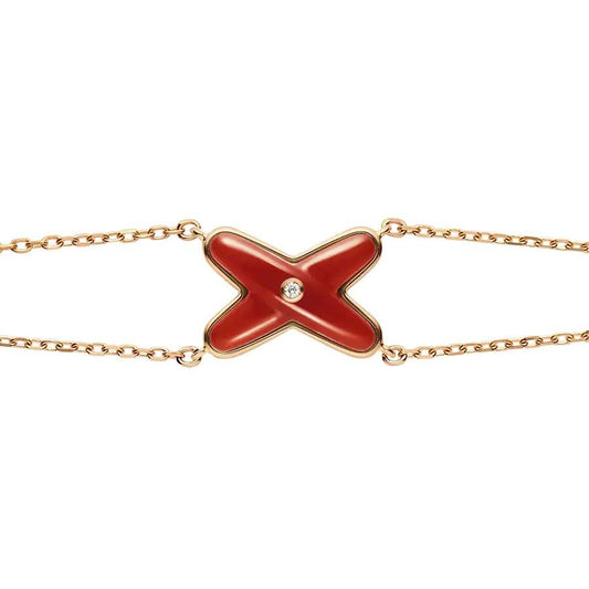 [Super CiCi ]JEUX BRACELET CARNELIAN PINK GOLD 1 DIAMOND