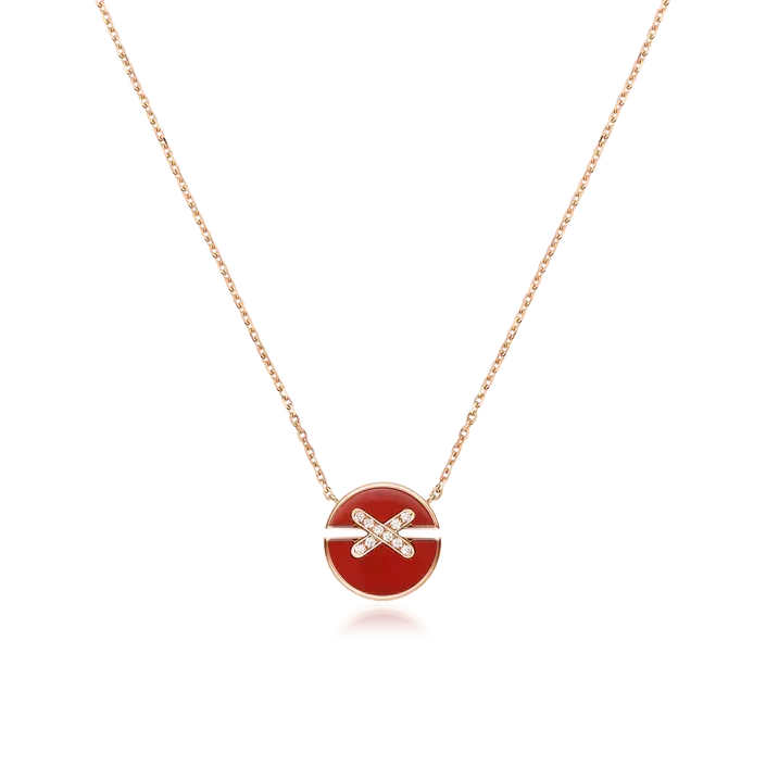 [Super CiCi ]JEUX DE ROSE GOLD DIAMOND NECKLACE