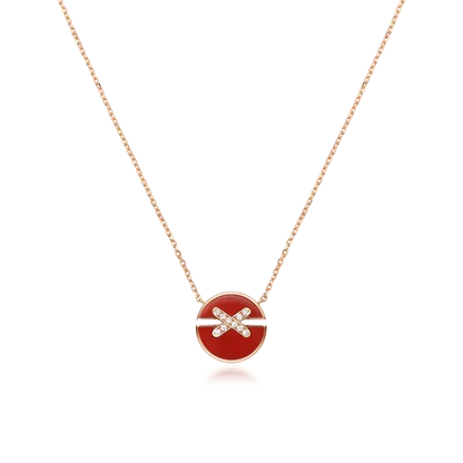 [Super CiCi ]JEUX DE ROSE GOLD DIAMOND NECKLACE
