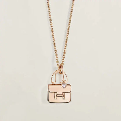 [Super CiCi ]AMULETTE PEDANT ROSE GOLD NECKLACE