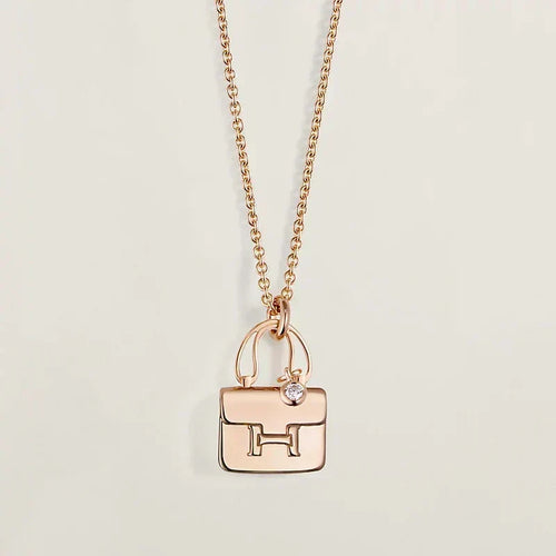 [Super CiCi ]AMULETTE PEDANT ROSE GOLD NECKLACE