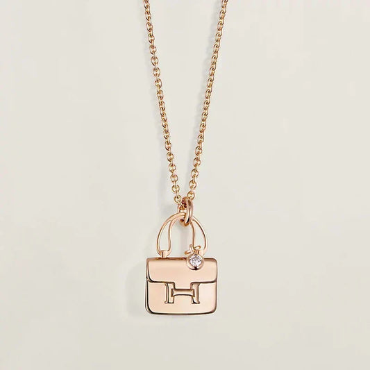 [Super CiCi ]AMULETTE PEDANT ROSE GOLD NECKLACE