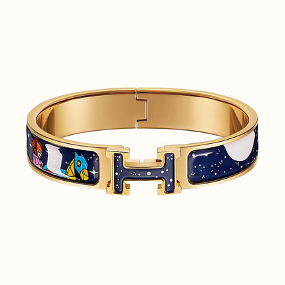 [Super CiCi ]H STAR AND MOON BRACELET 12MM