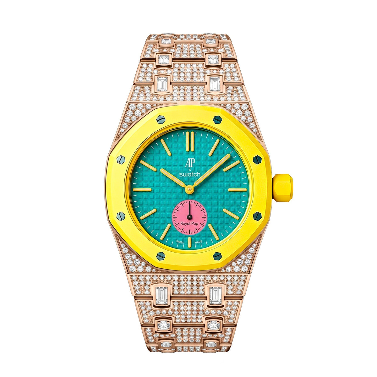 [Super CiCi]Royal Oak Pop Exclusive Bioceramic Case & Bioceramic Strap Full Diamond