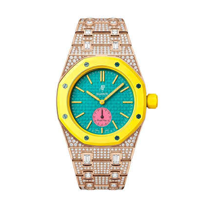 [Super CiCi]Royal Oak Pop Exclusive Bioceramic Case & Bioceramic Strap Full Diamond
