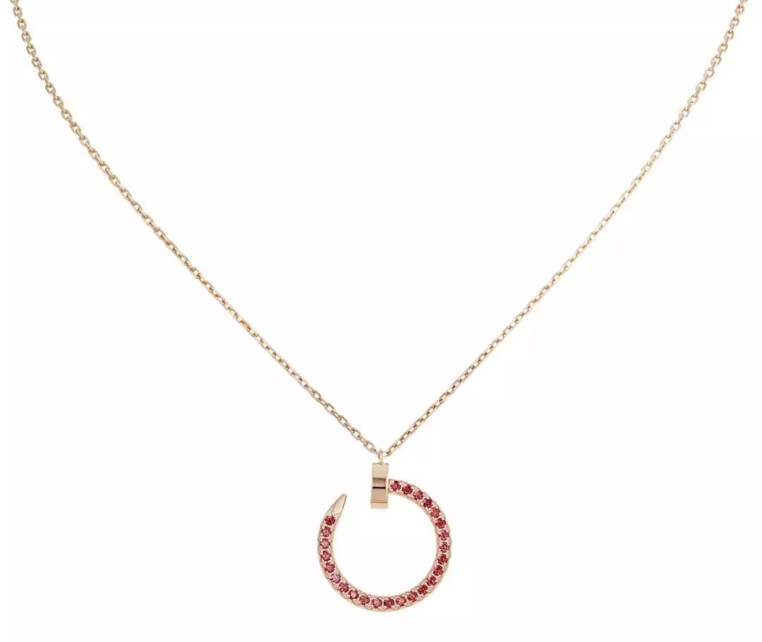 [Super CiCi ]JUSTE NECKLACE GOLD RED DIAMONDS