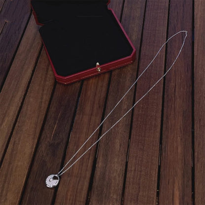 [Super CiCi ]AMULETTE SILVER FULL DIAMOND NECKLACE