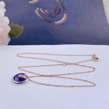[Super CiCi ]AMULETTE ROSE GOLD AGATE NECKLACE