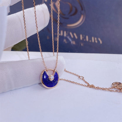 [Super CiCi ]AMULETTE ROSE GOLD AGATE NECKLACE