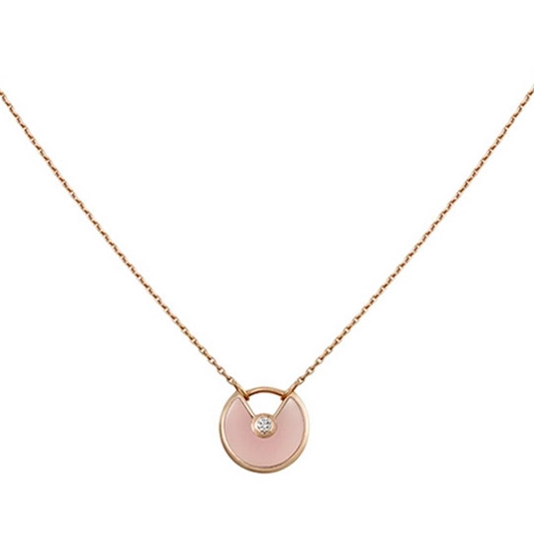 [Super CiCi ]AMULETTE ROSE GOLD PINK MOP NECKLACE