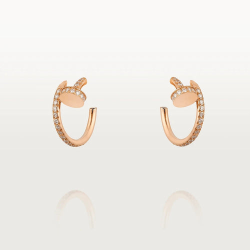 [Super CiCi ]JUSTE EARRINGS 12.75MM PINK GOLD DIAMOND